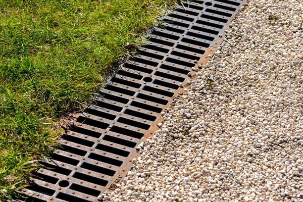 Trench drain installation at a Markham home