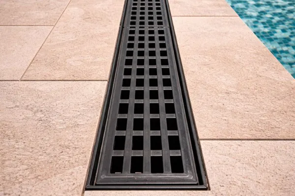 Trench drain installation at a Mississauga home